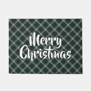 Merry Christmas Plaid Campbell Tartan Doormat