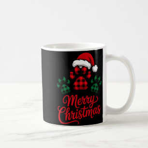 Merry Christmas Plaid Paw Pet Owners Holiday Dog L Coffee Mug