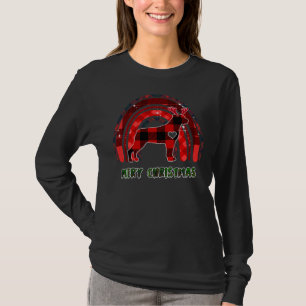 Merry Christmas Plaid   Rottweiler Dog Christmas P T-Shirt