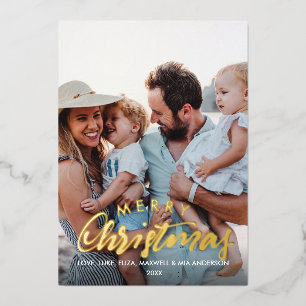 MERRY CHRISTMAS Plain Personalised Photo