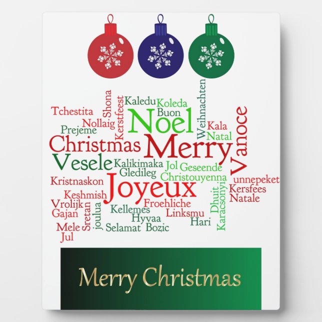 Merry Christmas Plaque (Front)