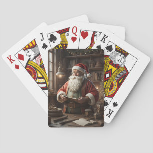 Merry Christmas Playing Card Deck Santa Claus