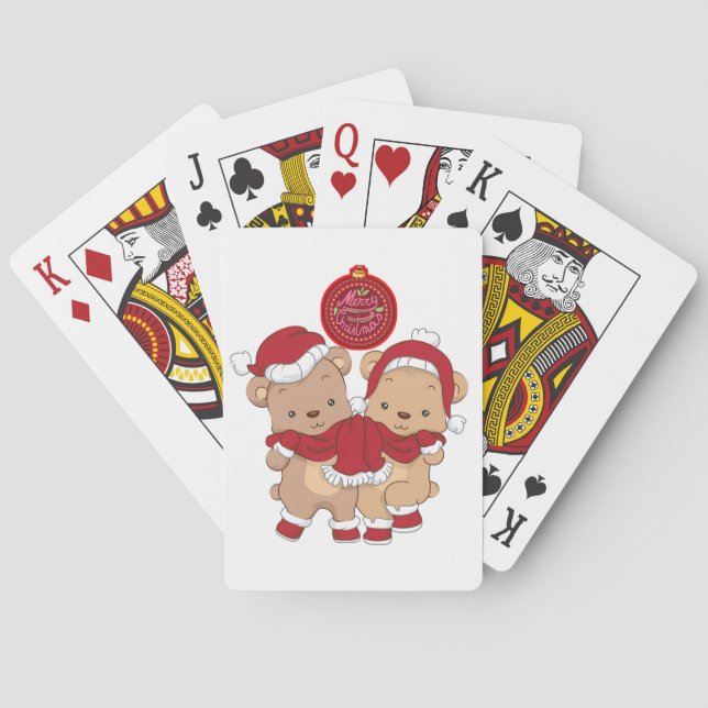 Merry Christmas Playing Cards Deck (Back)