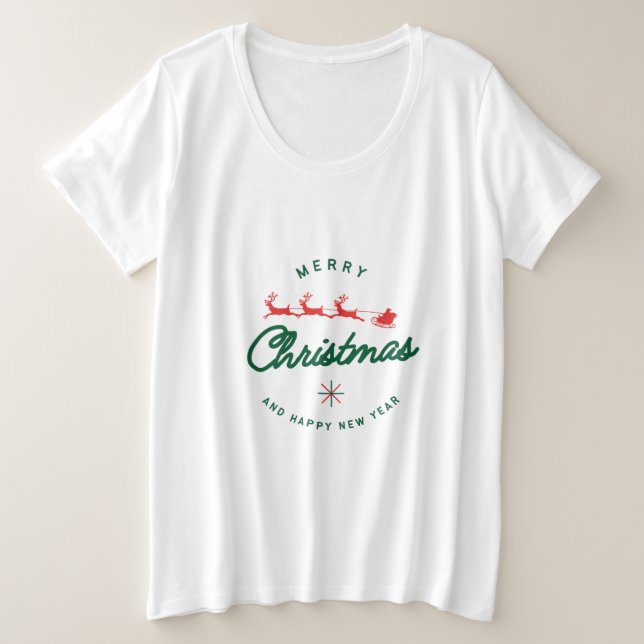 Merry Christmas  Plus Size T-Shirt (Design Front)