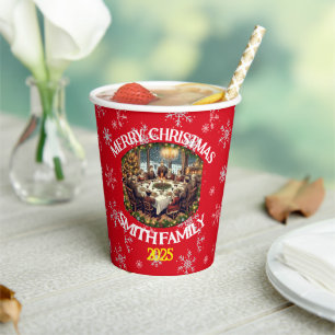 Merry Christmas Png Sublimation Design Paper Cups