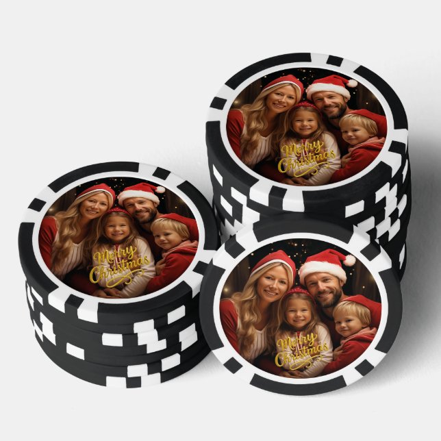 Merry Christmas Poker Chips (Stack)
