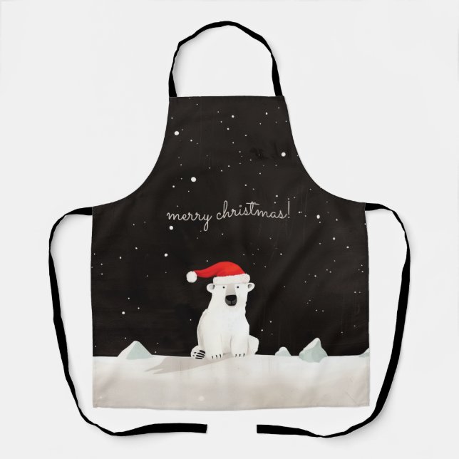 Merry Christmas Polar Bear! Apron (Front)