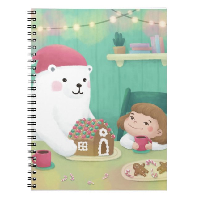 Merry Christmas: Polar Bear & Child Notebook (Front)