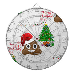 merry christmas poo emoji dartboard