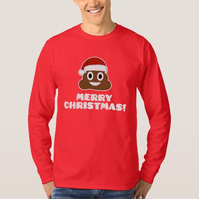 Merry Christmas Poo Emoji T-shirt (Front)