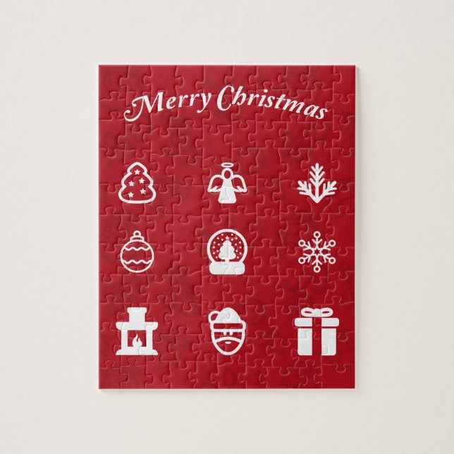Merry Christmas Popular Icons set Jigsaw Puzzle (Vertical)
