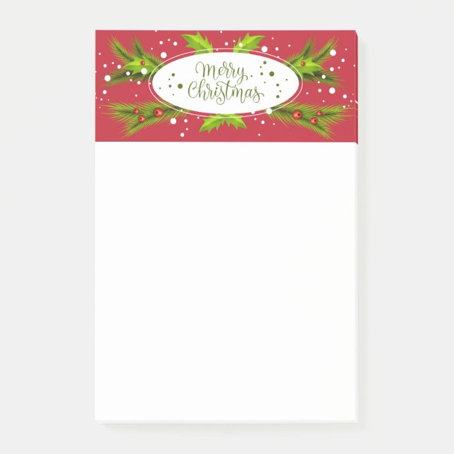 Merry Christmas Post-it Notes (Front)