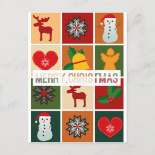 Merry christmas postcard