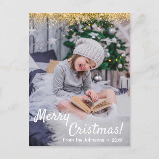 Merry Christmas postcard Happy holidays postcard (Front)