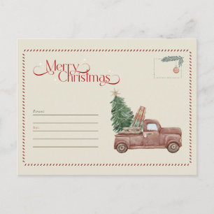 Merry Christmas Postcard – Holiday Greeting Card