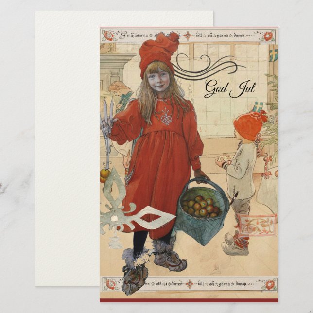 Merry Christmas Postcard  Stationery (Front/Back)