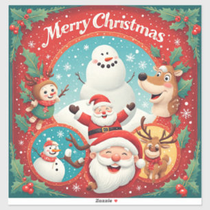 🎁Merry Christmas Postcard Sticker Holiday ✨