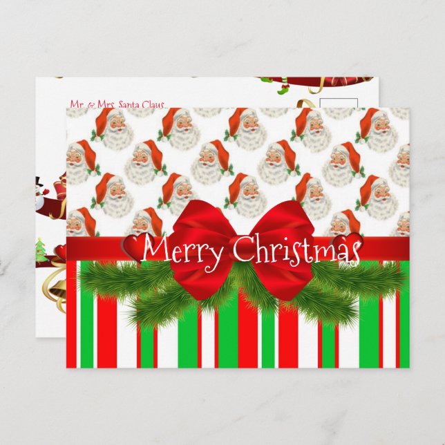 Merry Christmas Postcards North Pole  (Front/Back)