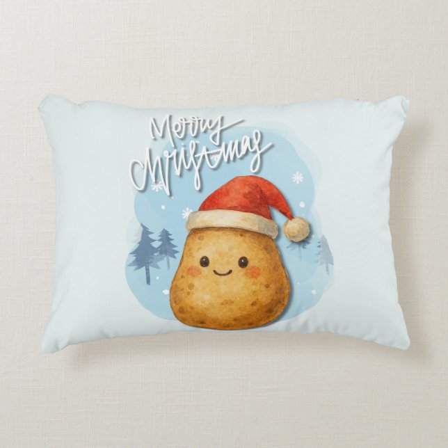 Merry Christmas Potato Decorative Cushion (Front)