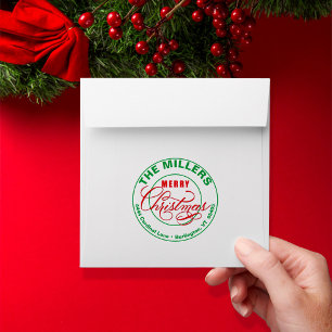 Merry Christmas Preaddressed  Envelope