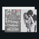 Merry Christmas pregnancy chalkboard announcement<br><div class="desc">♥ An adorable way to announce your pregnancy! Christmas theme.</div>