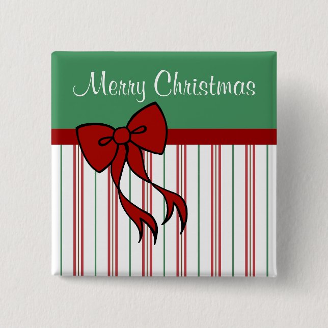 Merry Christmas Present Button (Front)