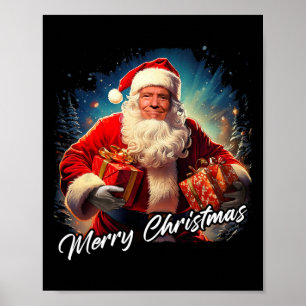 Merry Christmas – President Trump Santa Funny Grap Poster