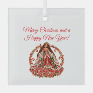 Merry Christmas Princess and a Happy New Year! Glass Tree Decoration
