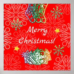 Merry Christmas Print, Value Poster Paper (Matte)