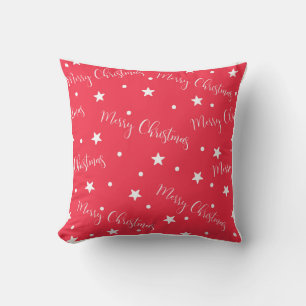 Merry Christmas printed red Cushion