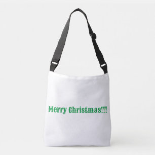 Merry Christmas Printed Text All over Print Style Crossbody Bag