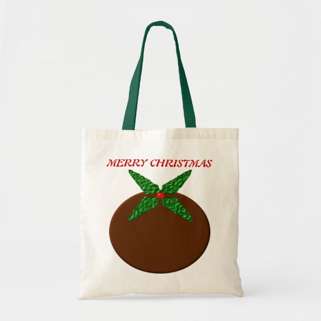 Merry Christmas Pudding Custom Gift Bag (Front)