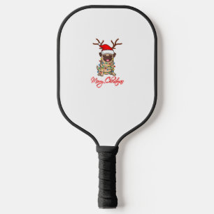 MERRY CHRISTMAS PUG Owner Ugly Christmas Funny Dog Pickleball Paddle