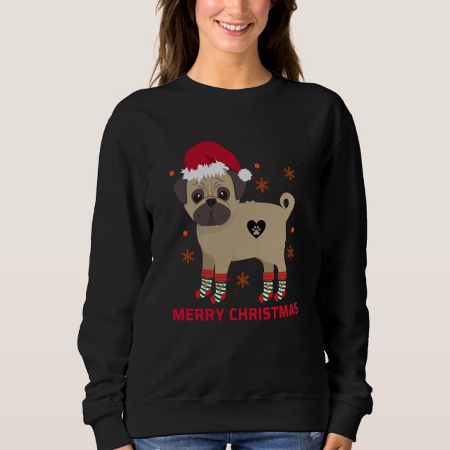 Merry Christmas PUG Sweatshirt (Front)