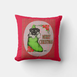 Merry Christmas Puppy Cushion