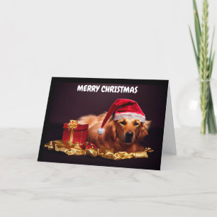 Merry Christmas Puppy Dog Holiday Card