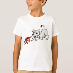 Merry Christmas! Puppy with Bell and Ball T-Shirt