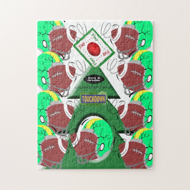 Merry Christmas Puzzle Christmas Football  (Vertical)