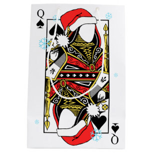 Merry Christmas Queen of Spades - Add Your Images Medium Gift Bag