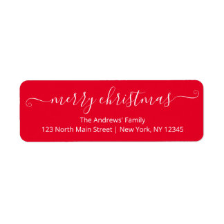 Merry Christmas Quote Elegant Red White Typography