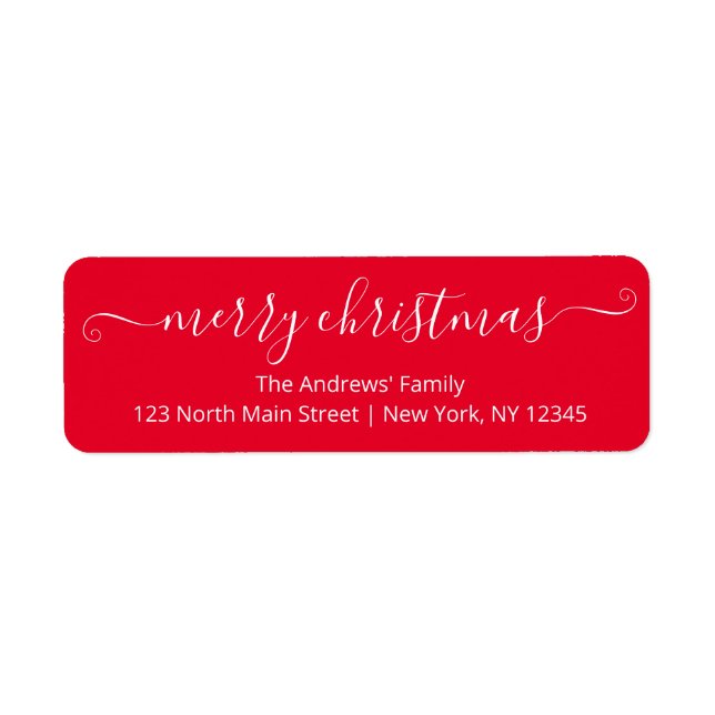 Merry Christmas Quote Elegant Red White Typography (Front)