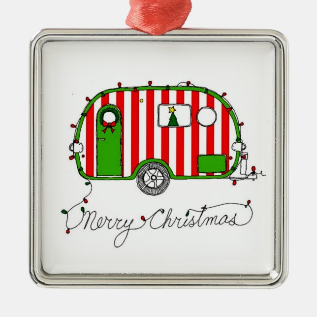 "MERRY CHRISTMAS R.V. STYLE" CHRISTMAS ORNAMENT (Front)