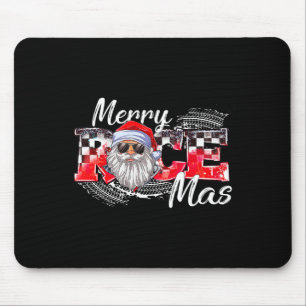 Merry Christmas Race Car Xmas Racing Santa Claus P Mouse Pad