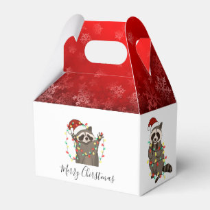 Merry Christmas Racoon Favour Box