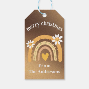 Merry Christmas Rainbow Personalised Gift Tags