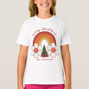 Merry Christmas Rainbow Personalised T-Shirt
