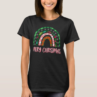 Merry Christmas Rainbow Shirt Funny Family Xmas Ki
