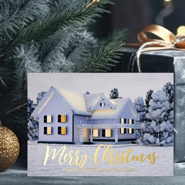 Merry Christmas Real Estate Company Winter Gold (Creator Uploaded)