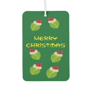 Merry Christmas Rectangle Air Freshener, Pine Car Air Freshener
