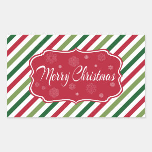 Merry Christmas Rectangular Sticker